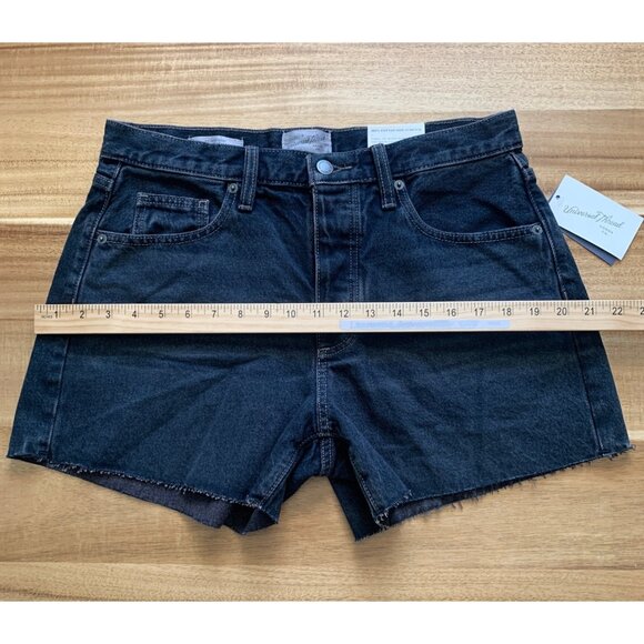Universal Thread Womens Black Denim Cut-Off Baggy Shorts Cotton Mid-Rise Size 6 - Picture 4 of 14